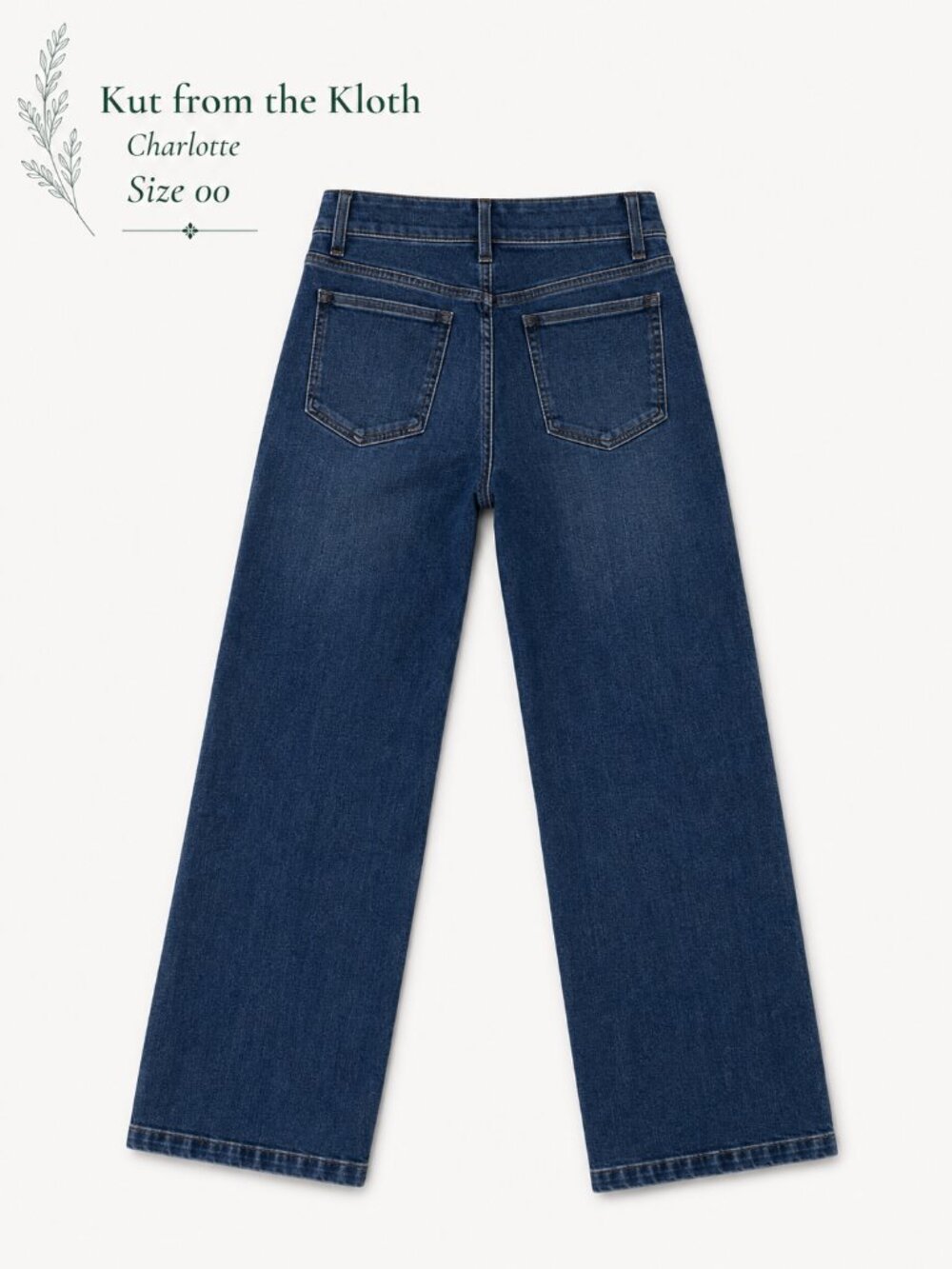 Kut from the Kloth Charlotte Wide Leg Jeans Size 00 - Picture 2 of 5